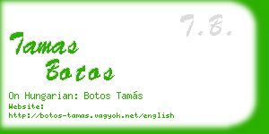 tamas botos business card